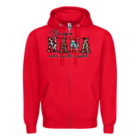 Red being nana makes my life complate Zipper Hoodie - CowhideDigitalArt