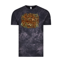 Cloud Black leopard tooled leather turquoise Vintage Tee - RanaPortraitStore