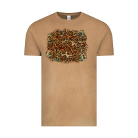 Vintage Camel leopard tooled leather turquoise Vintage Tee - RanaPortraitStore