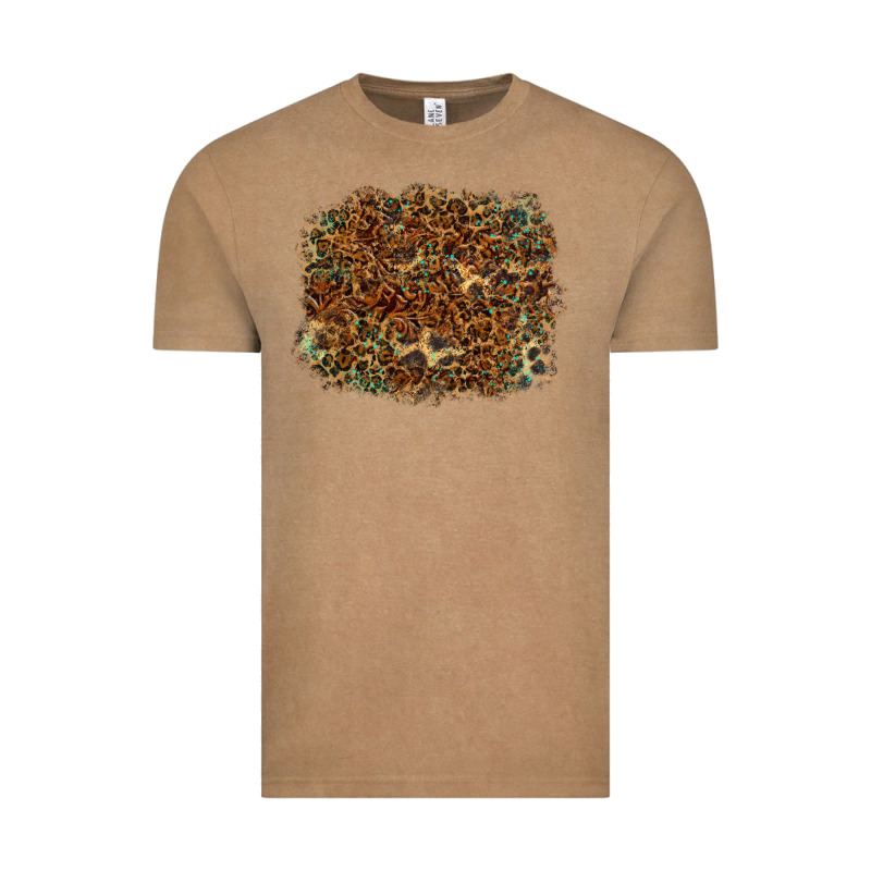 Leopard Tooled Leather Turquoise Vintage Tee by RanaPortraitStore | Teevron