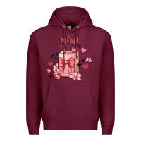 Burgundy mini coffee cups Premium Hoodie - MaliasSmallBusiness