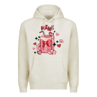 Oatmeal Heather mini coffee cups Premium Hoodie - MaliasSmallBusiness