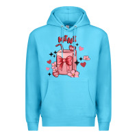 Ocean Blue mini coffee cups Premium Hoodie - MaliasSmallBusiness