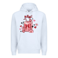 White mini coffee cups Premium Hoodie - MaliasSmallBusiness