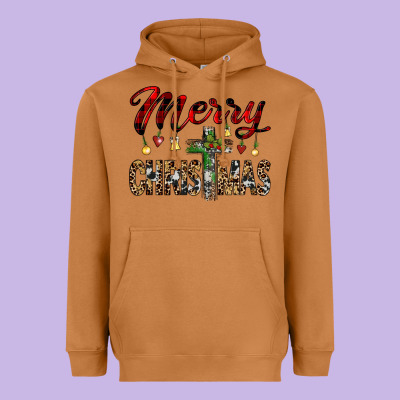 Merry Christmas Heavyweight Hoodie Designed By Jahusdesignshop