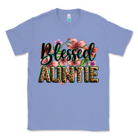 Colony Blue flowers blessed auntie Classic Tee - Zillion Design Studio