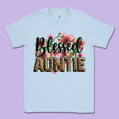 Flowers Blessed Auntie Classic Tee Designed By Zillion Design Studio