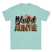Seafoam flowers blessed auntie Classic Tee - Zillion Design Studio