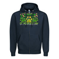 Navy heppy st. patricks day Zipper Hoodie - RacoonDesign