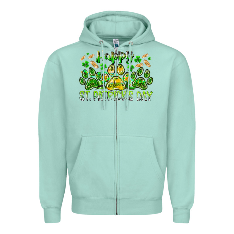 Heppy St. Patricks Day Zipper Hoodie by RacoonDesign | Teevron