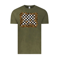 Vintage Olive racing leopard background Vintage Tee - RanaPortraitStore