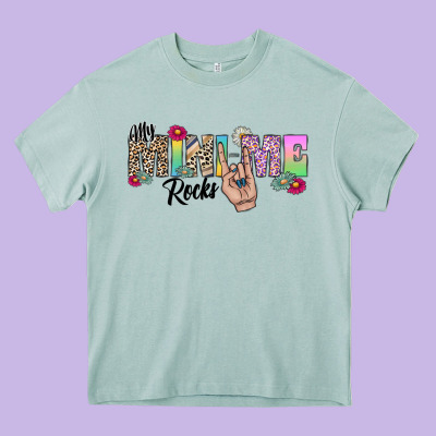 My Mini Me Rocks Heavy Core Tee Designed By Cowhidedigitalart