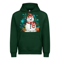 Forest Green christmas snowman Urban Hoodie - MaliasSmallBusiness