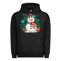 Pigment Black christmas snowman Urban Hoodie - MaliasSmallBusiness