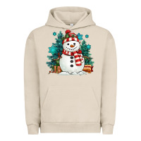 Pigment French Oak christmas snowman Urban Hoodie - MaliasSmallBusiness