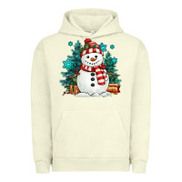 Pigment Pistachio christmas snowman Urban Hoodie - MaliasSmallBusiness
