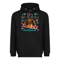 Black life is better with a dachshund Heavyweight Hoodie - Jasminsmagicworld