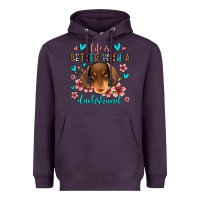 Plum life is better with a dachshund Heavyweight Hoodie - Jasminsmagicworld