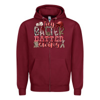 Burgundy hey batter batter swing Zipper Hoodie - RacoonDesign