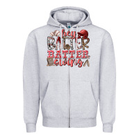 Heather Grey hey batter batter swing Zipper Hoodie - RacoonDesign