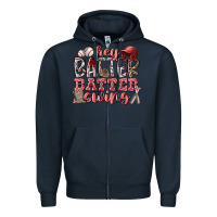 Navy hey batter batter swing Zipper Hoodie - RacoonDesign