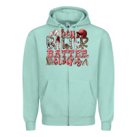 Seafoam hey batter batter swing Zipper Hoodie - RacoonDesign
