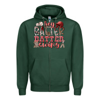 Sports Green hey batter batter swing Zipper Hoodie - RacoonDesign