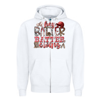 White hey batter batter swing Zipper Hoodie - RacoonDesign