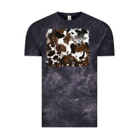 Cloud Black leopard cowhide background Vintage Tee - RanaPortraitStore