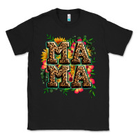 Black floral leopard mama Classic Tee - Zillion Design Studio