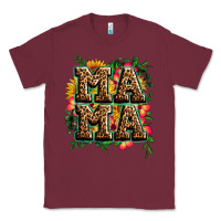 Burgundy floral leopard mama Classic Tee - Zillion Design Studio