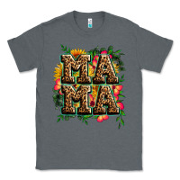 Charcoal Heather floral leopard mama Classic Tee - Zillion Design Studio