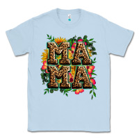 Dusty Blue floral leopard mama Classic Tee - Zillion Design Studio