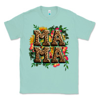 Seafoam floral leopard mama Classic Tee - Zillion Design Studio