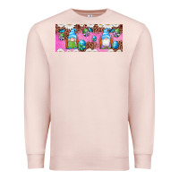 Pale Pink Western Easter Day Gnomes With Eggs Premium Sweatshirt - Artiststas