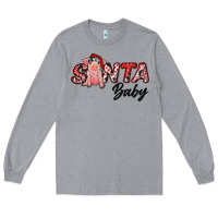 Heather Grey santa baby Long Sleeve Tee - RanaPortraitStore
