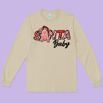 Santa Baby Long Sleeve Tee Designed By Ranaportraitstore