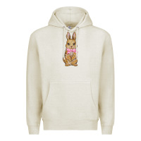 Oatmeal Heather Easter rabbit Premium Hoodie - NancyCooperArtShop