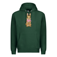 Sports Green Easter rabbit Premium Hoodie - NancyCooperArtShop