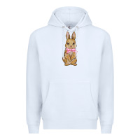 White Easter rabbit Premium Hoodie - NancyCooperArtShop