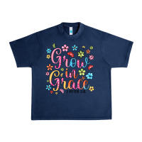 Navy grow in grace Urban Heavy Tee - texasbilliewilder