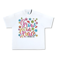 White grow in grace Urban Heavy Tee - texasbilliewilder