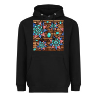 Black 4th of july turquoise gemstone seamless pattern Heavyweight Hoodie - BundleAndBundleShop