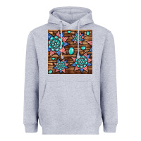 Heather Grey 4th of july turquoise gemstone seamless pattern Heavyweight Hoodie - BundleAndBundleShop