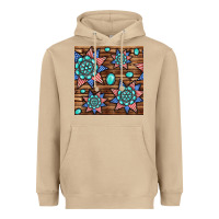 Mushroom 4th of july turquoise gemstone seamless pattern Heavyweight Hoodie - BundleAndBundleShop