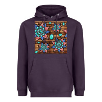 Plum 4th of july turquoise gemstone seamless pattern Heavyweight Hoodie - BundleAndBundleShop