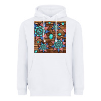 White 4th of july turquoise gemstone seamless pattern Heavyweight Hoodie - BundleAndBundleShop