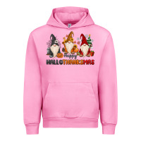 Fuchsia Pink Happy Hallothanksmas Urban Hoodie - MaliasSmallBusiness