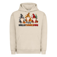 Pigment French Oak Happy Hallothanksmas Urban Hoodie - MaliasSmallBusiness