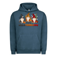Pigment Midnight Navy Happy Hallothanksmas Urban Hoodie - MaliasSmallBusiness